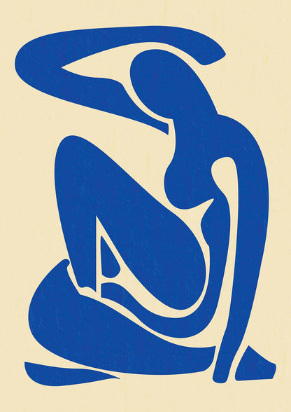 Matisse Inspired Blue Wall Art - detail
