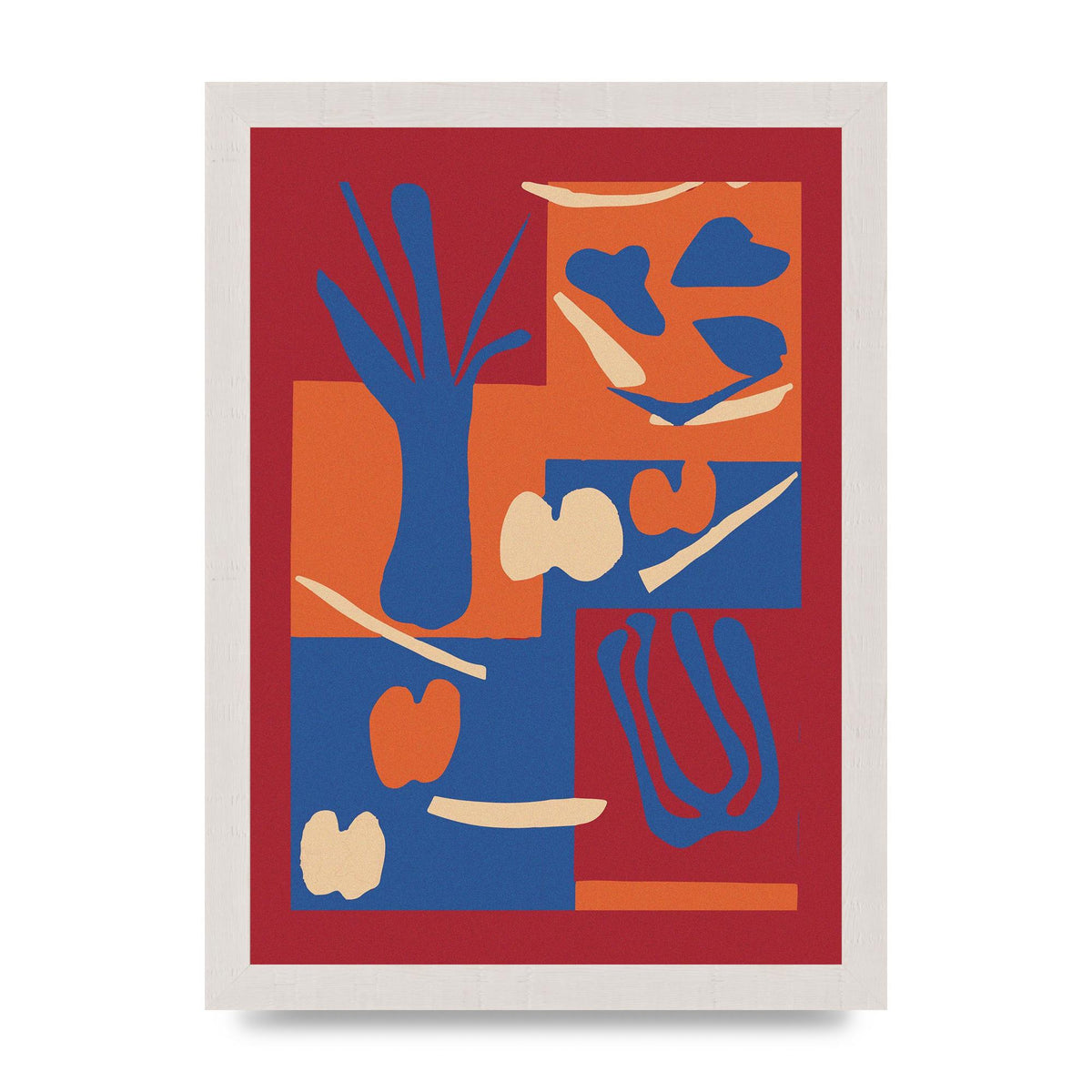 Matisse Inspired Collage Art For The Home - A4 framed
