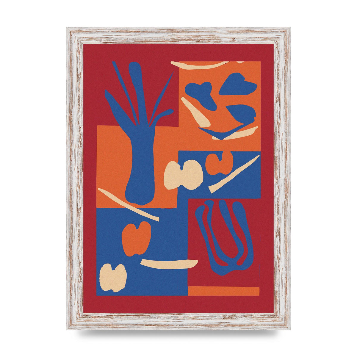 Matisse Inspired Collage Art For The Home - A4 framed