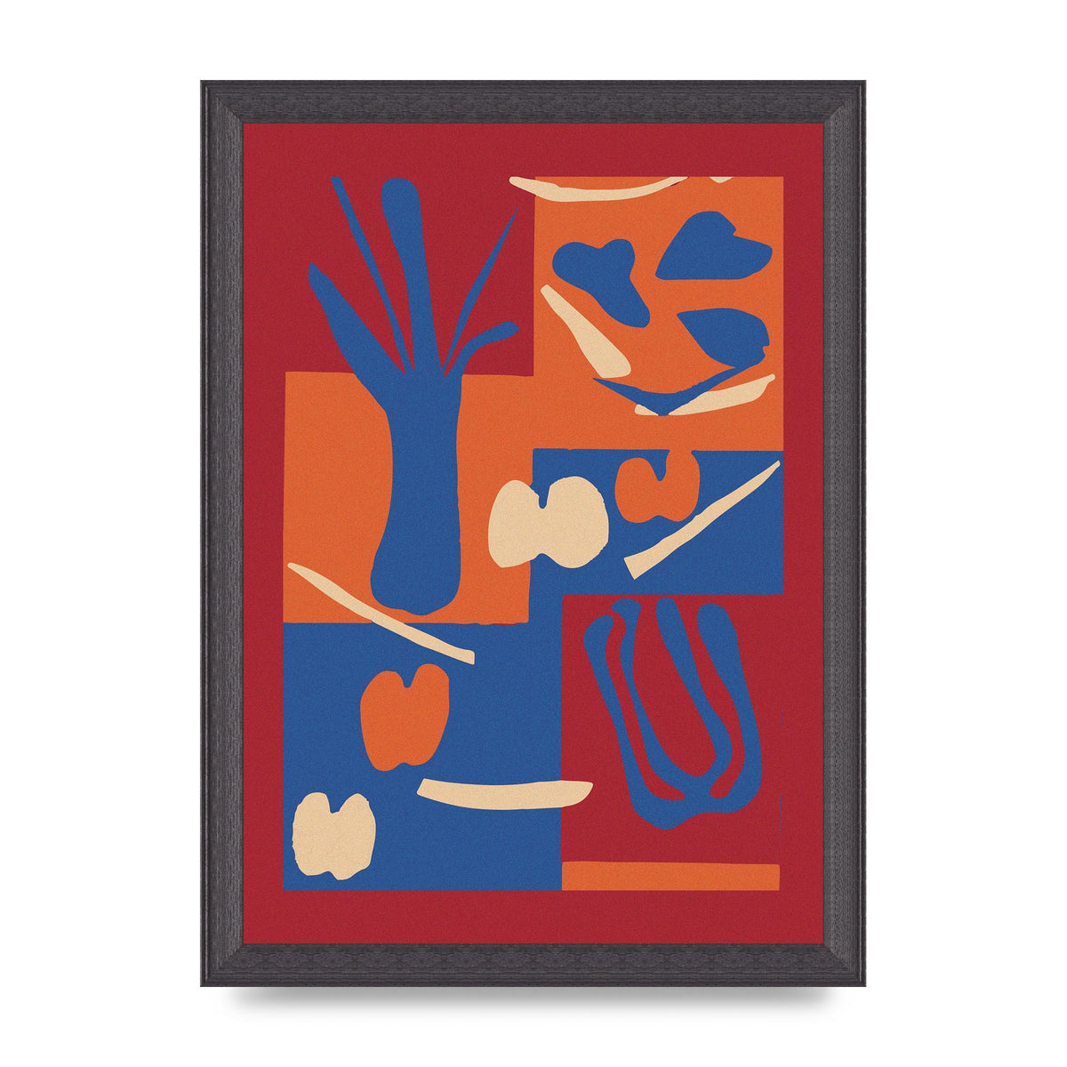 Matisse Inspired Collage Art For The Home - A4 framed
