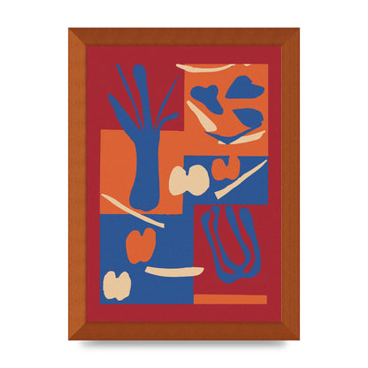 Matisse Inspired Collage Art For The Home - A4 framed