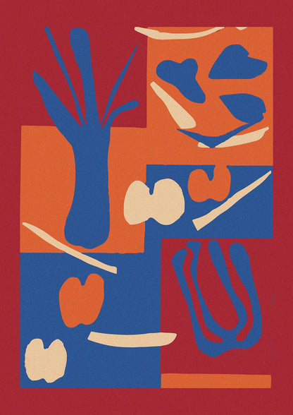 Matisse Inspired Collage Art For The Home - detail