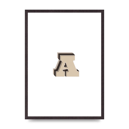 Alphabet Mix Match A" Printed Poster - A2 framed