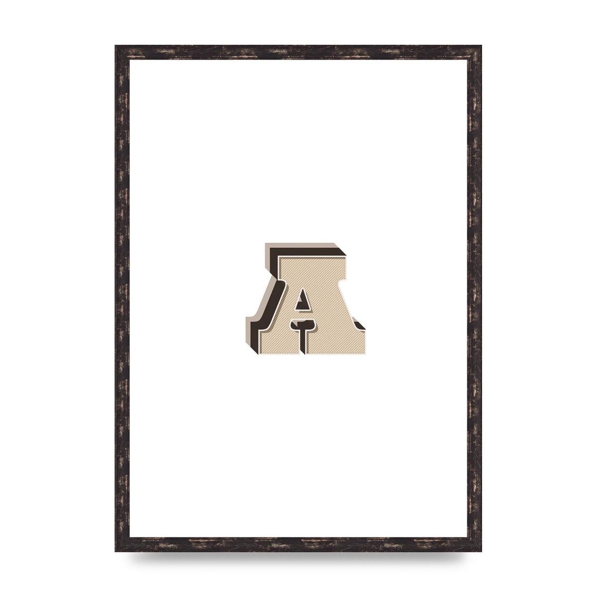 Alphabet Mix Match A" Printed Poster - A2 framed