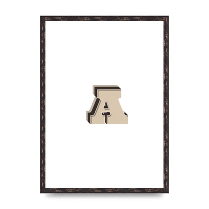 Alphabet Mix Match A" Printed Poster - A2 framed