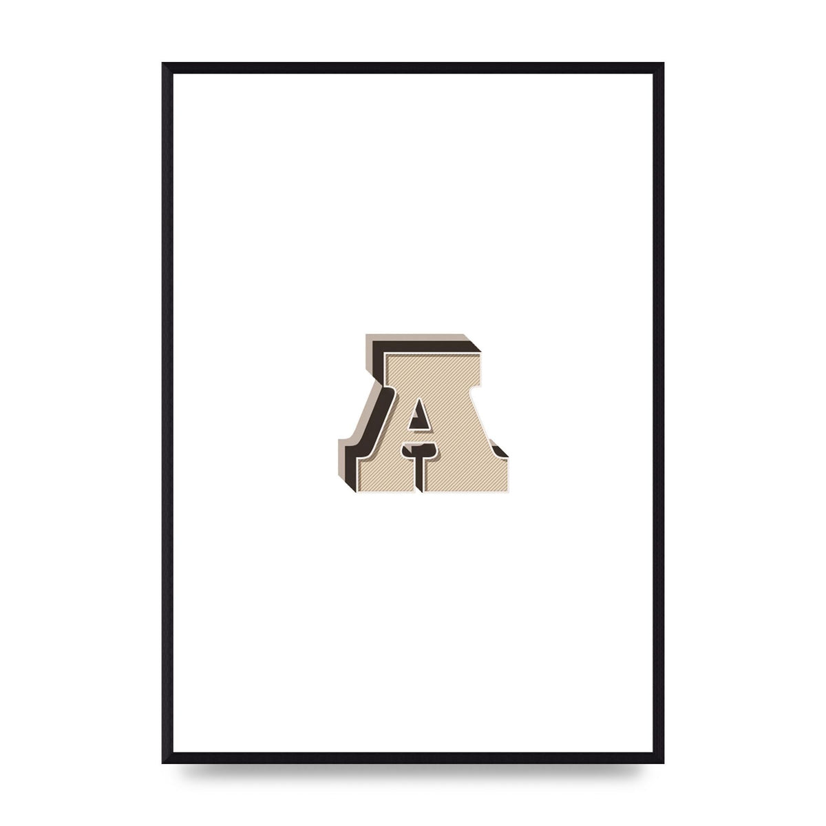 Alphabet Mix Match A" Printed Poster - A2 framed