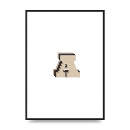 Alphabet Mix Match A" Printed Poster - A2 framed