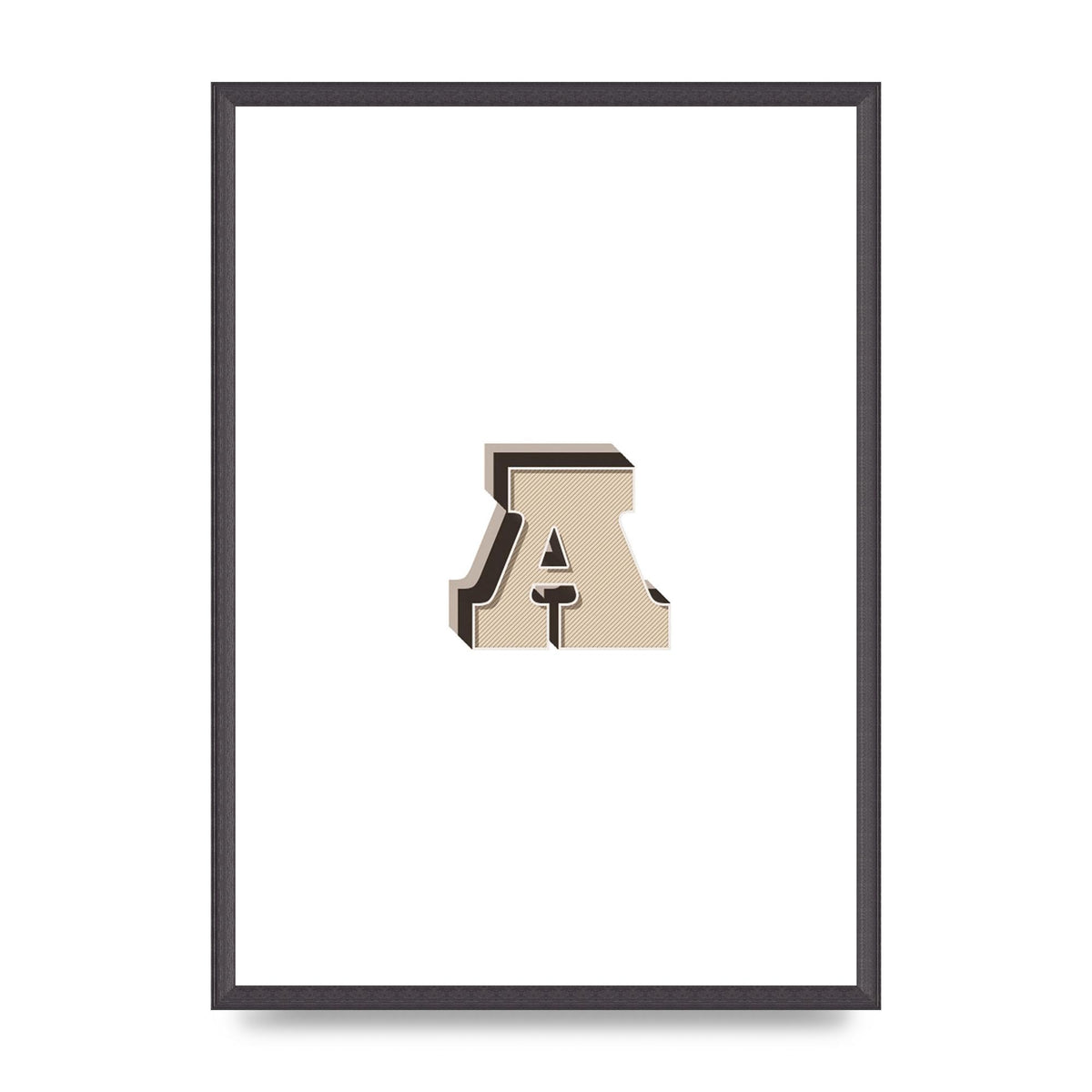 Alphabet Mix Match A" Printed Poster - A2 framed