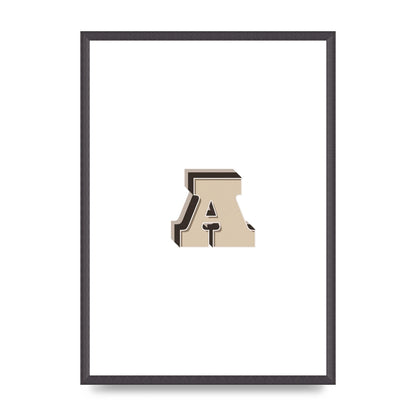Alphabet Mix Match A" Printed Poster - A2 framed