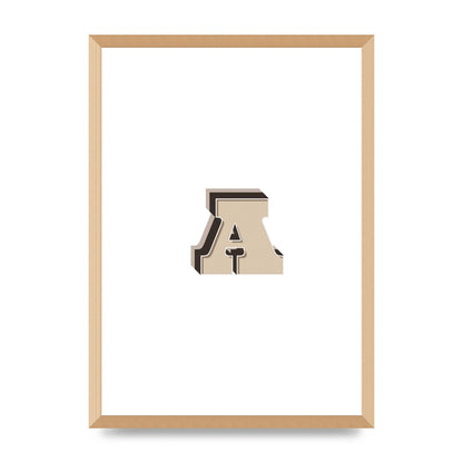 Alphabet Mix Match A" Printed Poster - A2 framed
