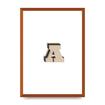 Alphabet Mix Match A" Printed Poster - A2 framed