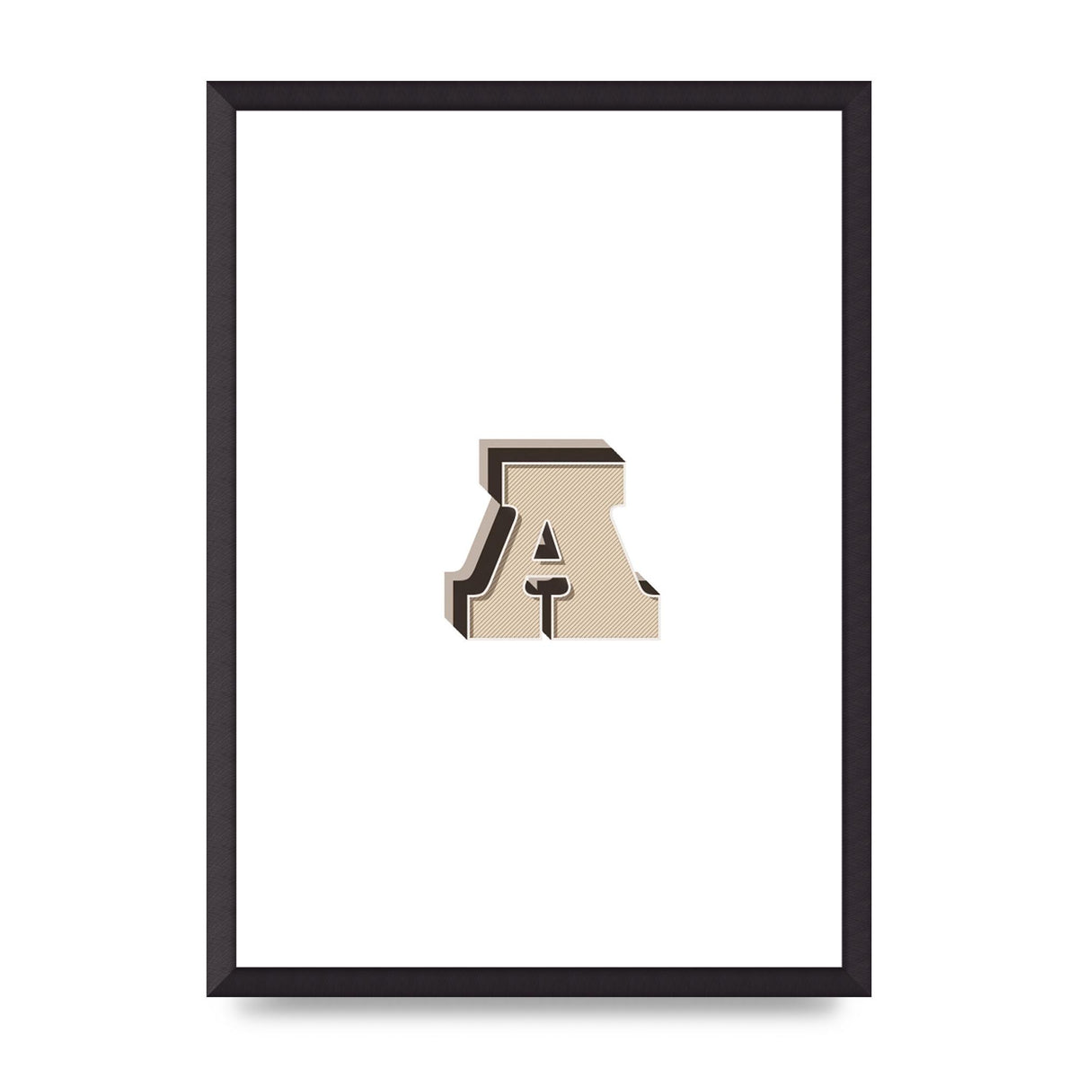 Alphabet Mix Match A" Printed Poster - A2 framed