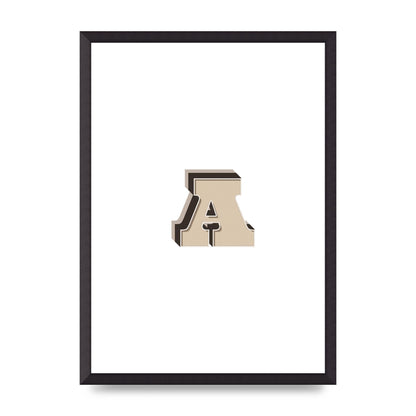 Alphabet Mix Match A" Printed Poster - A2 framed