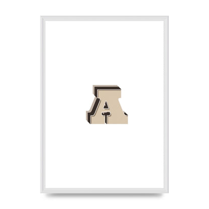 Alphabet Mix Match A" Printed Poster - A2 framed