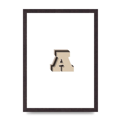 Alphabet Mix Match A" Printed Poster - A3 framed