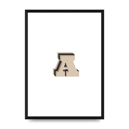 Alphabet Mix Match A" Printed Poster - A3 framed