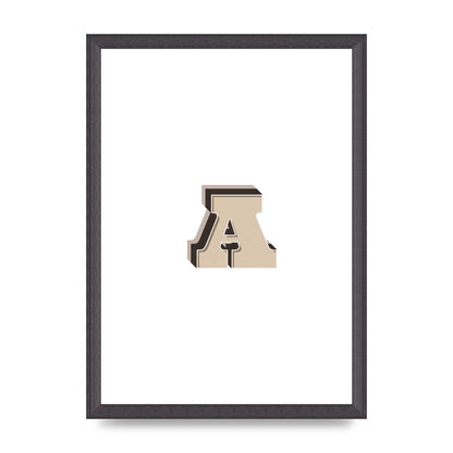 Alphabet Mix Match A" Printed Poster - A3 framed
