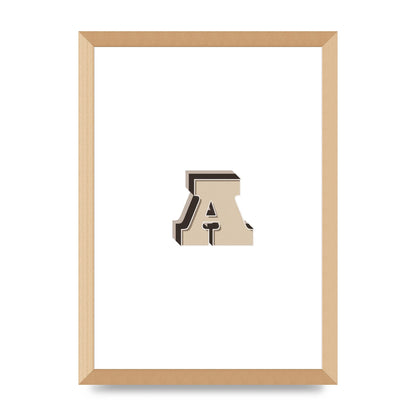 Alphabet Mix Match A" Printed Poster - A3 framed