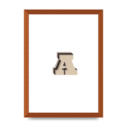 Alphabet Mix Match A" Printed Poster - A3 framed