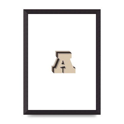 Alphabet Mix Match A" Printed Poster - A3 framed