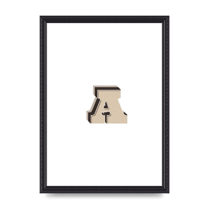 Alphabet Mix Match A" Printed Poster - A3 framed