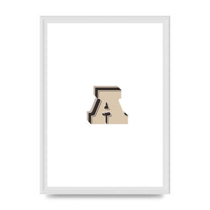 Alphabet Mix Match A" Printed Poster - A3 framed
