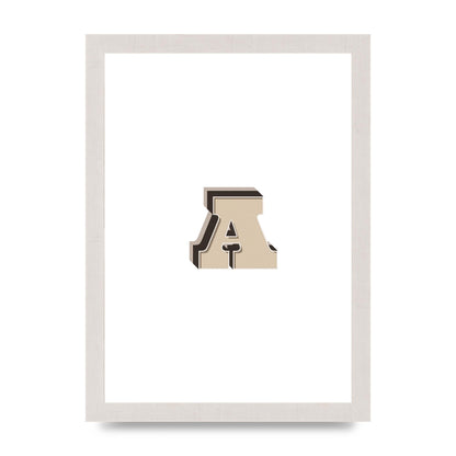 Alphabet Mix Match A" Printed Poster - A4 framed