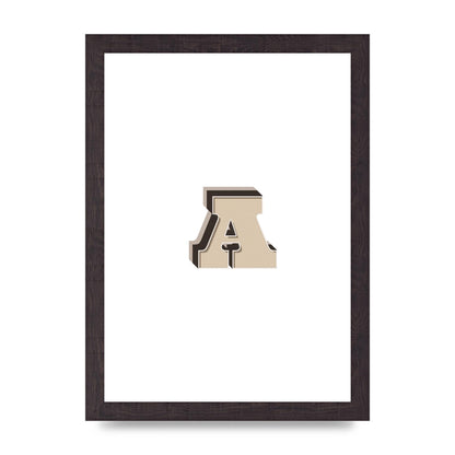 Alphabet Mix Match A" Printed Poster - A4 framed