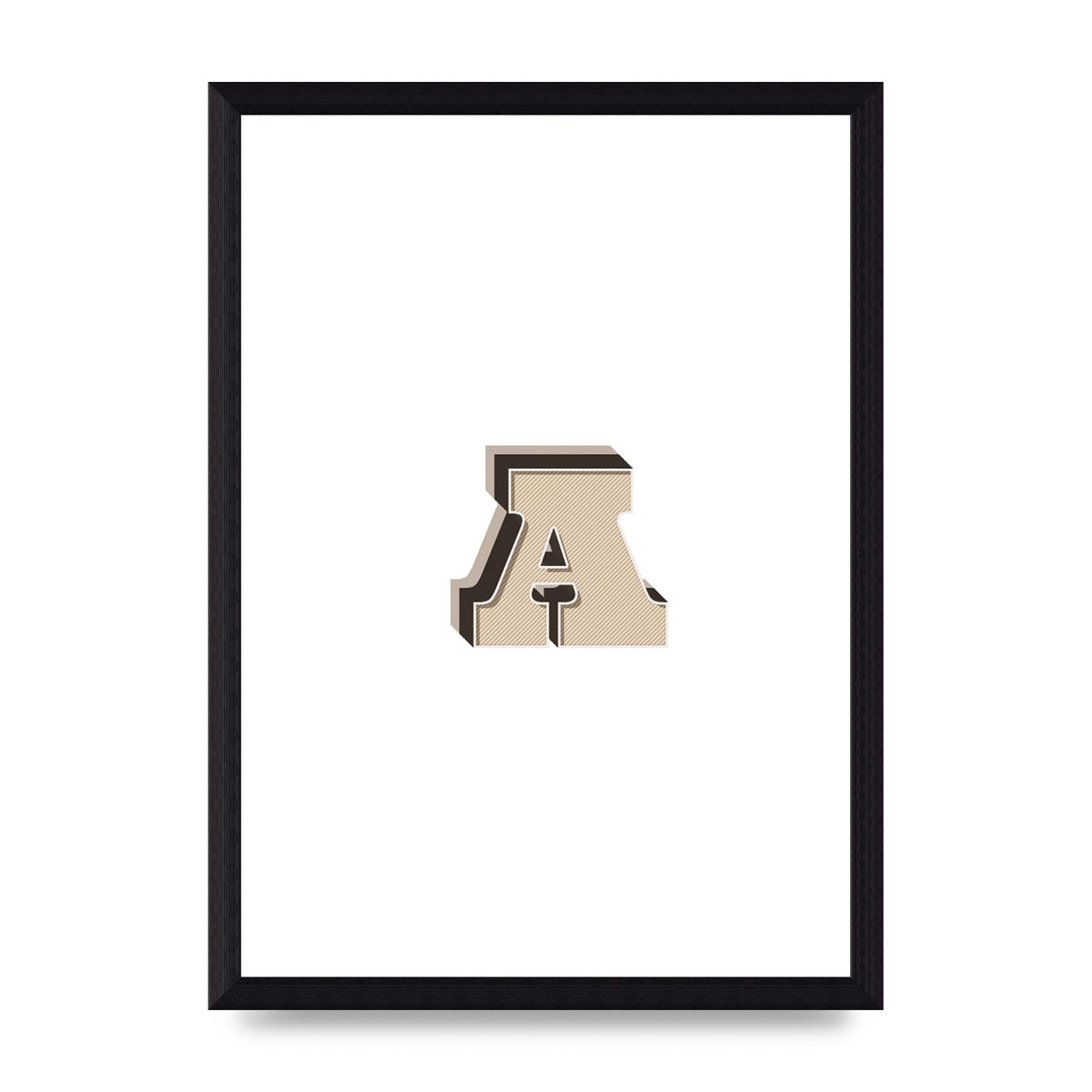 Alphabet Mix Match A" Printed Poster - A4 framed