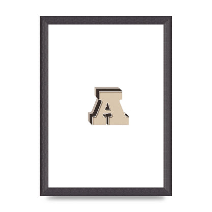 Alphabet Mix Match A" Printed Poster - A4 framed