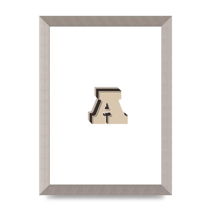 Alphabet Mix Match A" Printed Poster - A4 framed