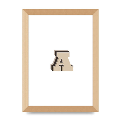 Alphabet Mix Match A" Printed Poster - A4 framed