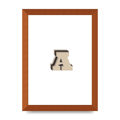 Alphabet Mix Match A" Printed Poster - A4 framed