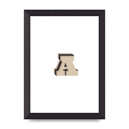 Alphabet Mix Match A" Printed Poster - A4 framed