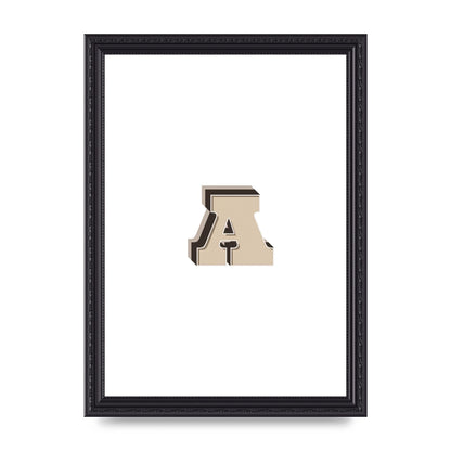 Alphabet Mix Match A" Printed Poster - A4 framed