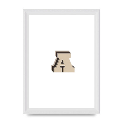 Alphabet Mix Match A" Printed Poster - A4 framed