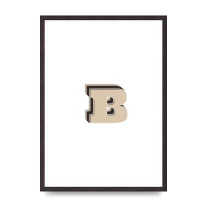 Alphabet Mix Match B" Wall Art - A2 framed