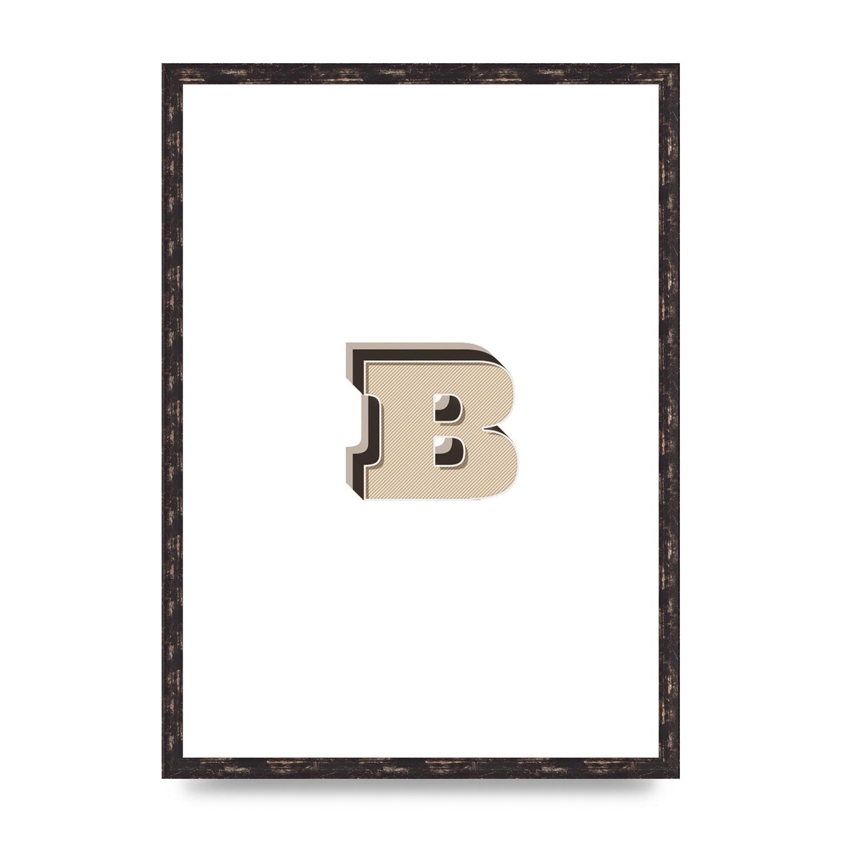 Alphabet Mix Match B" Wall Art - A2 framed