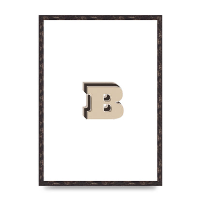 Alphabet Mix Match B" Wall Art - A2 framed