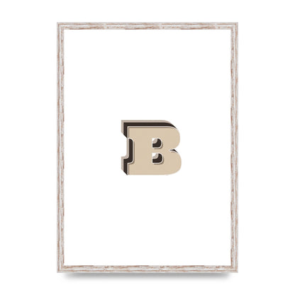 Alphabet Mix Match B" Wall Art - A2 framed