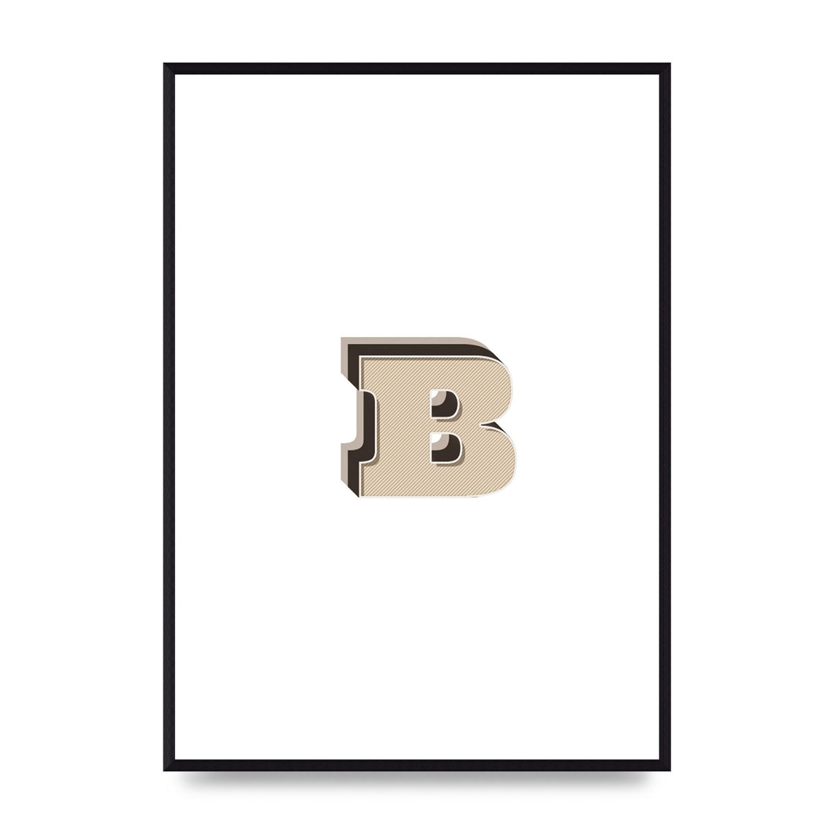 Alphabet Mix Match B" Wall Art - A2 framed