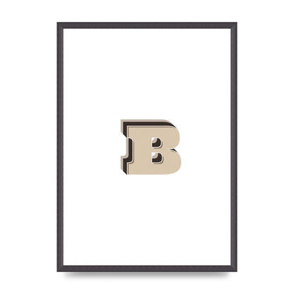 Alphabet Mix Match B" Wall Art - A2 framed