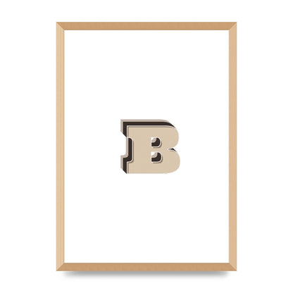 Alphabet Mix Match B" Wall Art - A2 framed