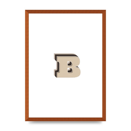 Alphabet Mix Match B" Wall Art - A2 framed