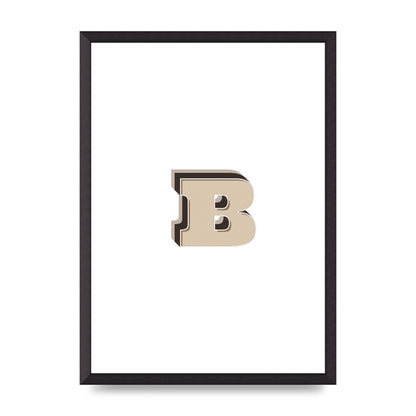 Alphabet Mix Match B" Wall Art - A2 framed