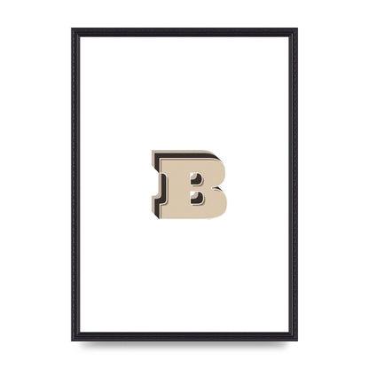 Alphabet Mix Match B" Wall Art - A2 framed