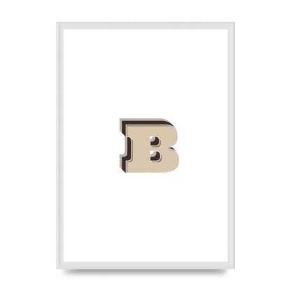 Alphabet Mix Match B" Wall Art - A2 framed