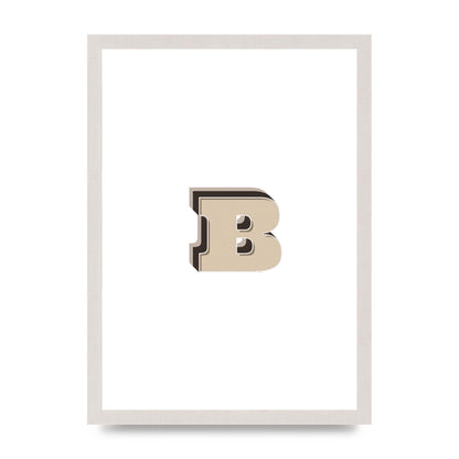 Alphabet Mix Match B" Wall Art - A3 framed