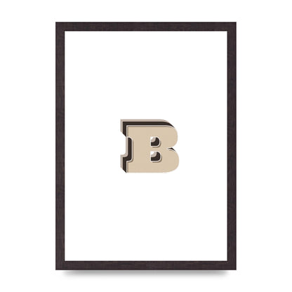 Alphabet Mix Match B" Wall Art - A3 framed