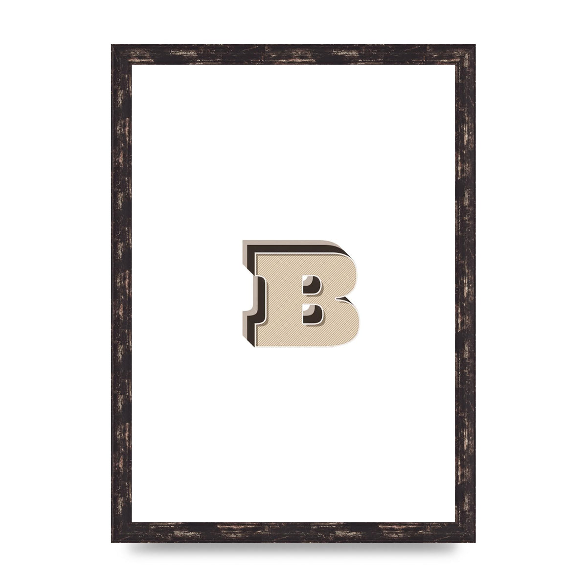 Alphabet Mix Match B" Wall Art - A3 framed